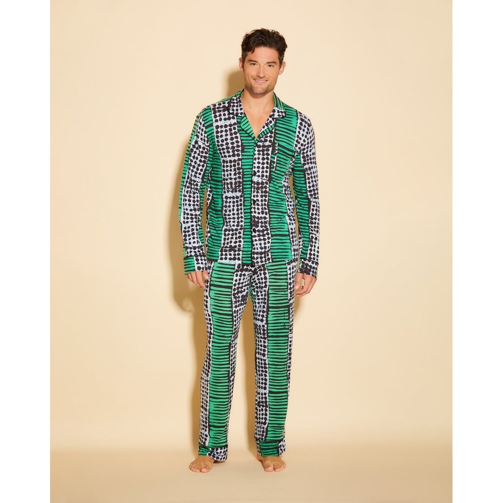 CosaBella Printed Men's Classic Long Sleeve Top‎ & Pant Pajama Set size XL